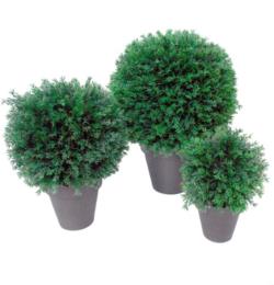 3/4 bola tuya verde con maceta - 43cm
