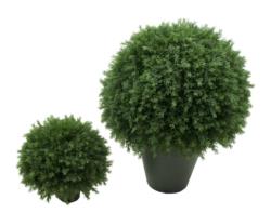 3/4 de bola de Tuya verde con maceta - 38cm