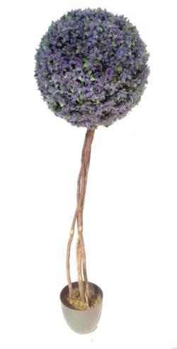 Arbol flor Silv. Lila 1 bola tron. trenzado -180cm