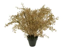 Crasula marron/otoal plastico con maceta -35cm.