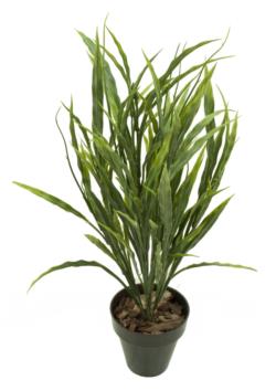 Hierba rio verde plastico con maceta -45cm.