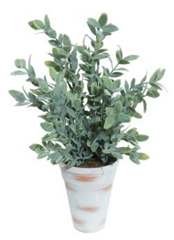 M/D Philo gris flocado maceta decapada 13x45cm