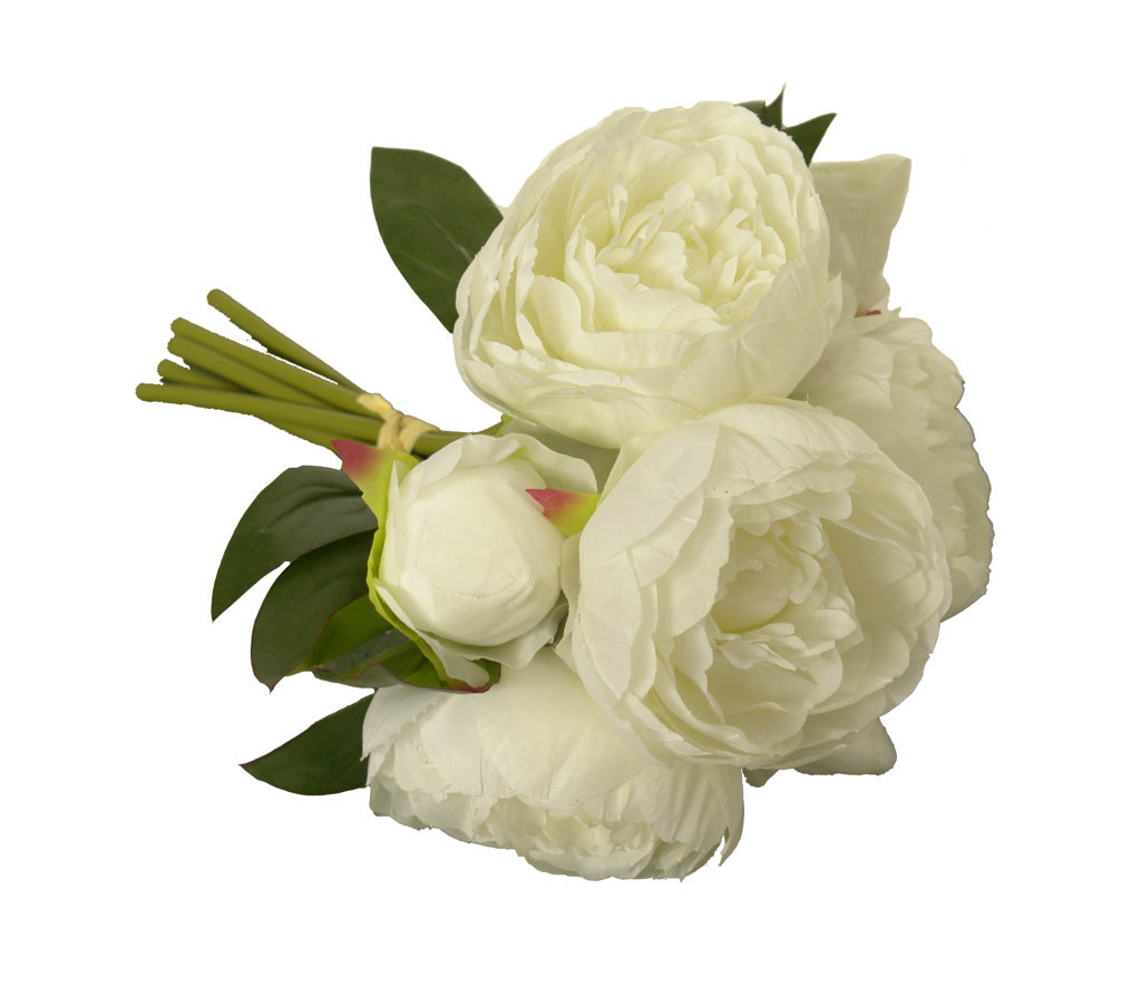 Bouquet de peonias 7 flores crema - Ø20x28cm Bouquet de peonias 7 flores crema - Ø20x28cm