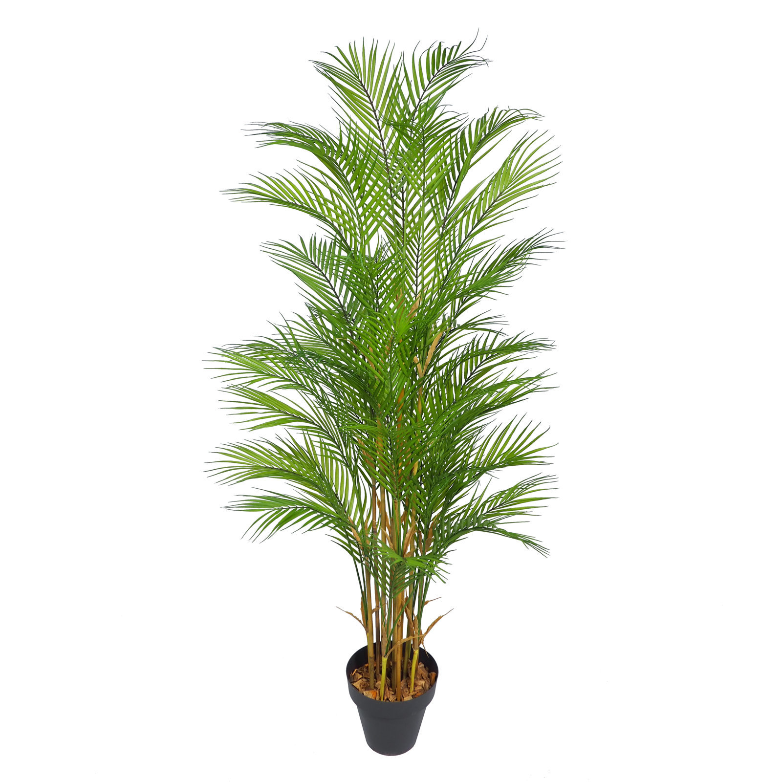 Areca Verde Plastico Con Maceta -160cm.