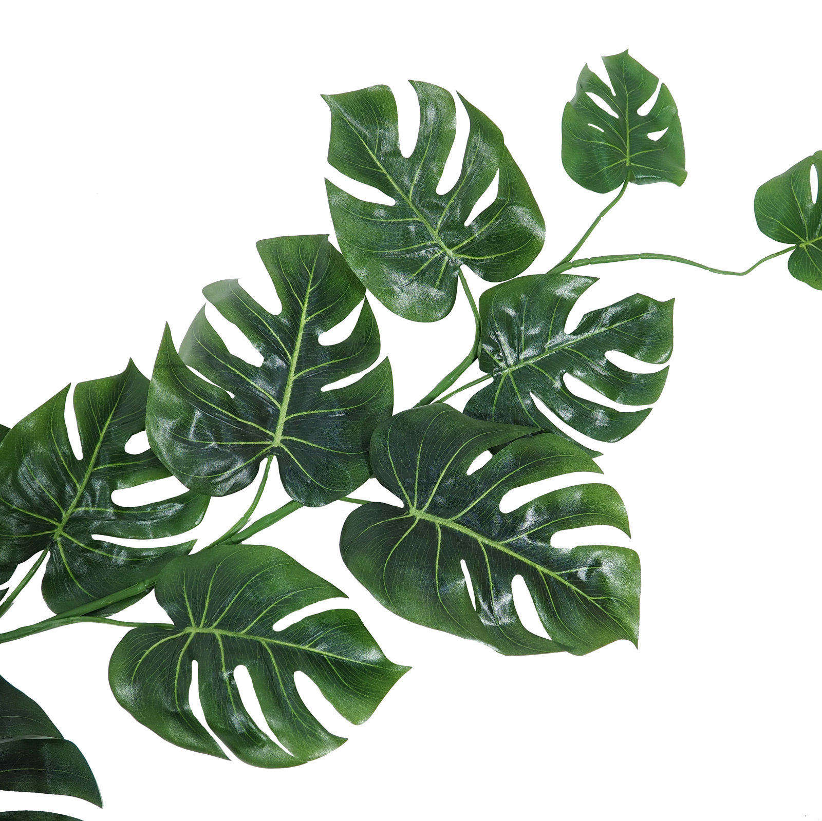 Guirnalda Monstera verde 20 hojas- 180cm.