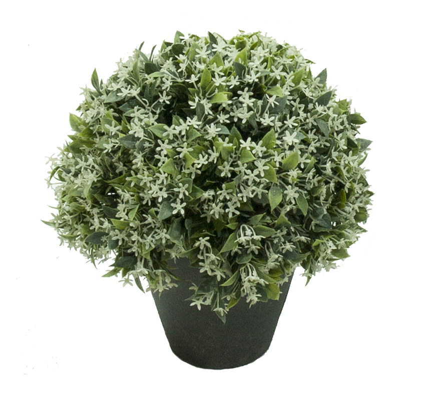 1/2 bola Flor Silvestre Blanca maceta pl. Ø35cm 1/2 bola Flor Silvestre Blanca maceta pl. Ø35cm