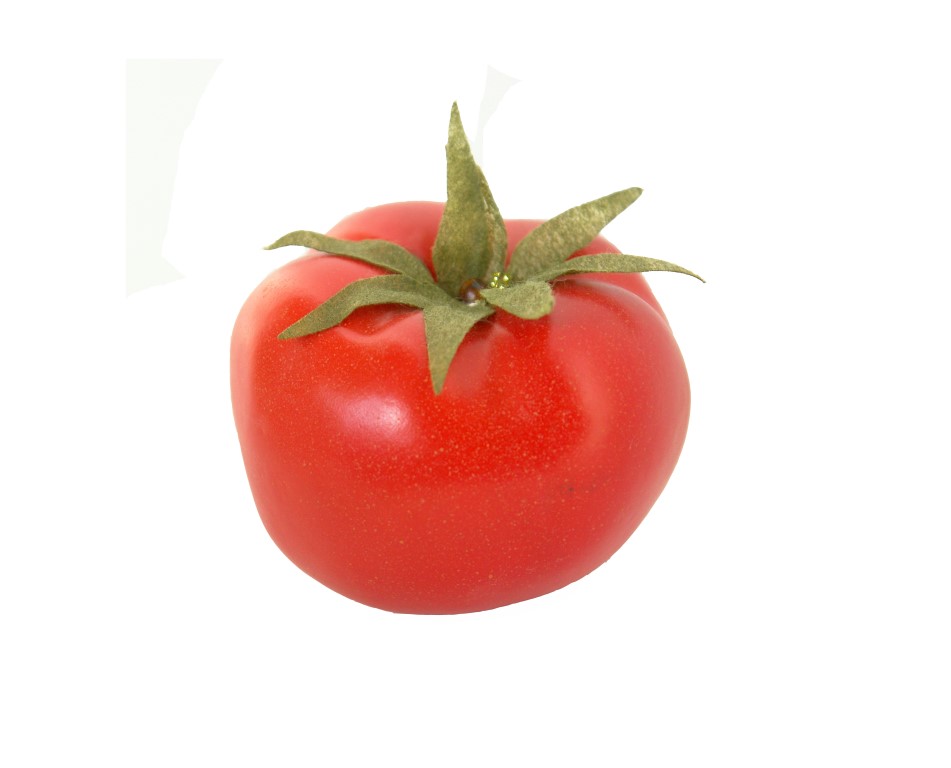 0310100.jpg Tomate rojo con acabado satinado - Ø8x6cm - Imagen 1