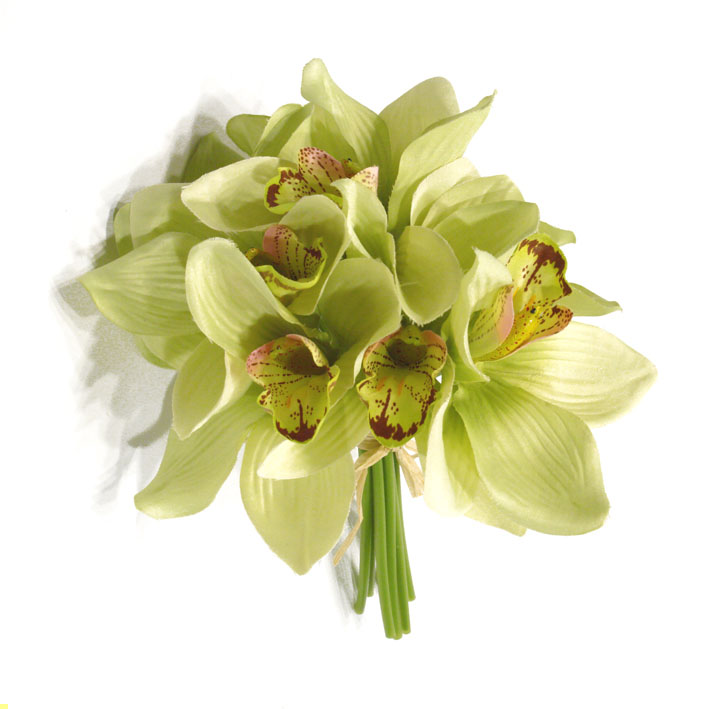 1203111.jpg Bouquet de cymbidium verde - Ø24x26cm - Imagen 1