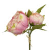 Bouquet de peonias 3 flores rosa - Ø17x25cm - Imagen 2