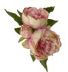 Bouquet de peonias 3 flores rosa - Ø17x25cm - Imagen 3