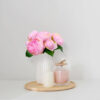 Bouquet de peonias 7 flores rosa - Ø20x28cm