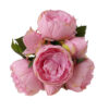 Bouquet de peonias 7 flores rosa - Ø20x28cm - Imagen 2