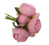 Bouquet de peonias 7 flores rosa - Ø20x28cm - Imagen 4