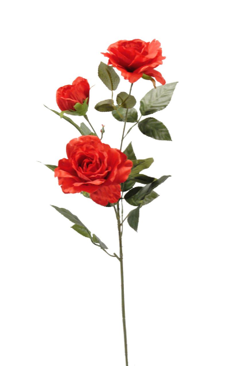 1221835.jpg Rosa roja 3flores- Ø12x83cm - Imagen 1