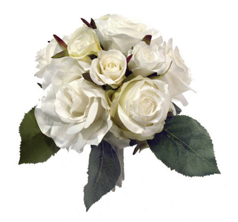 1250560.jpg Bouquet de rosas Fresh crema - Ø20x23cm - Imagen 1