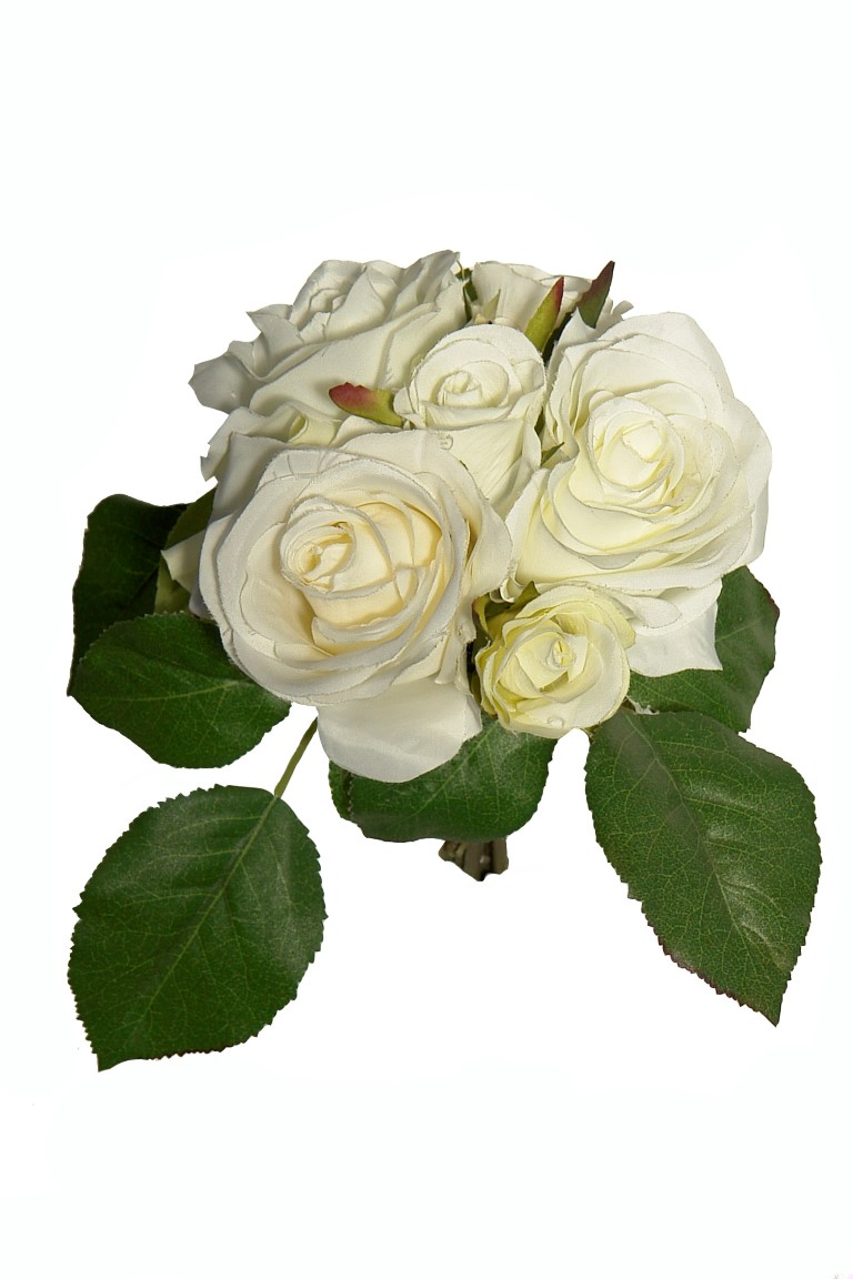 1250620.jpg Bouquet de rosa Fresh crema - Ø15x20cm - Imagen 1
