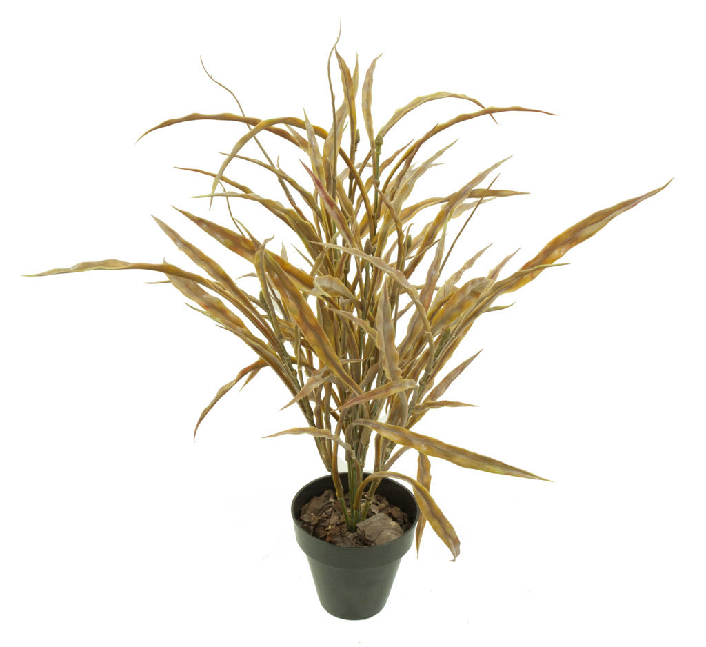 1275674A.jpg Hierba rio ocre plastico con maceta -45cm. - Imagen 1