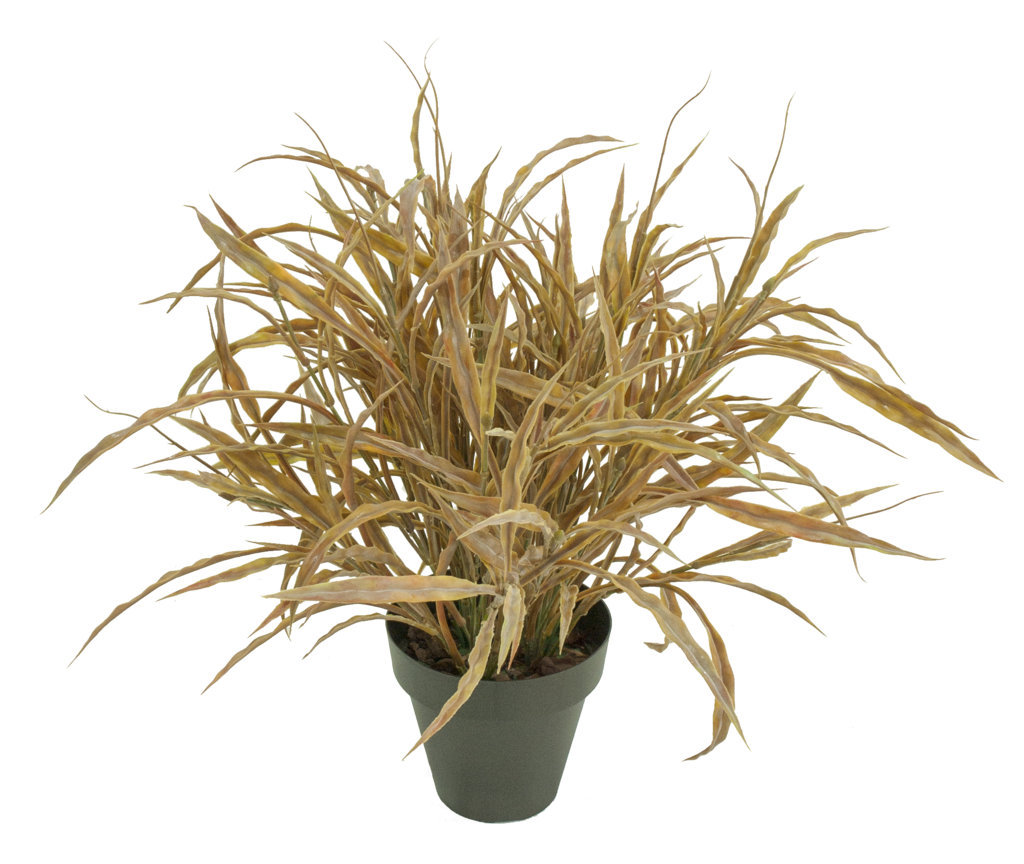 1275674B.jpg Hierba rio ocre plastico con maceta -50cm. - Imagen 1