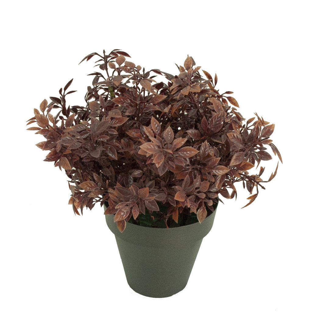 1275724B.jpg Philo marron plastico con maceta -30cm. - Imagen 1