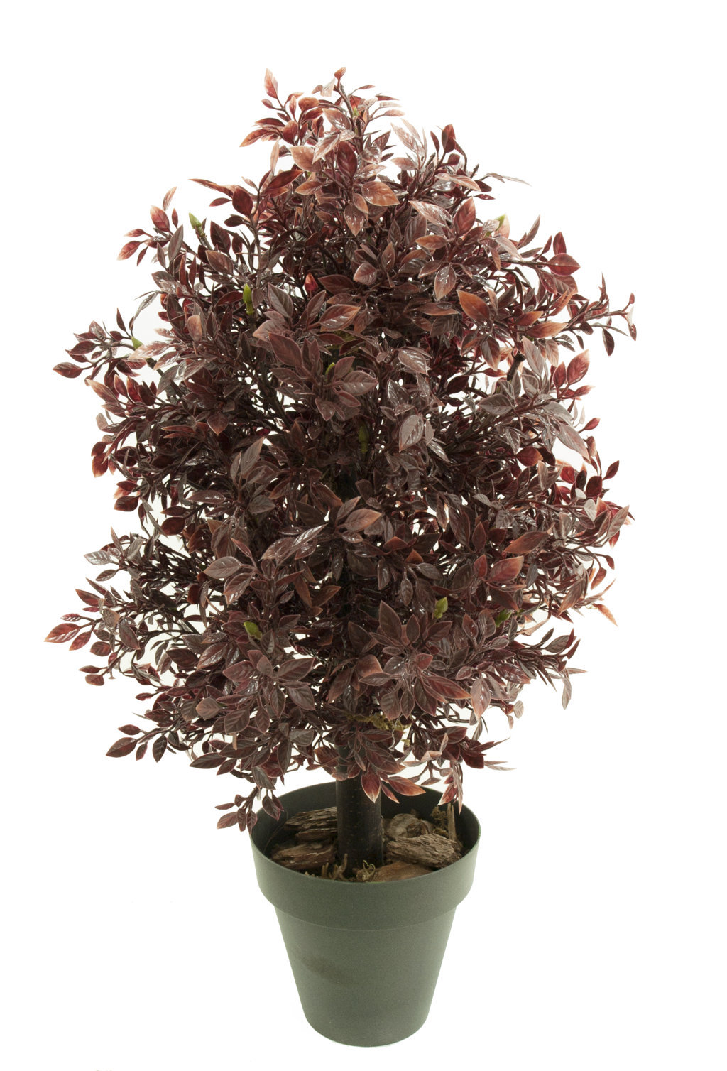1275724C.jpg Arbusto Philo marron plastico con maceta -60cm. - Imagen 1