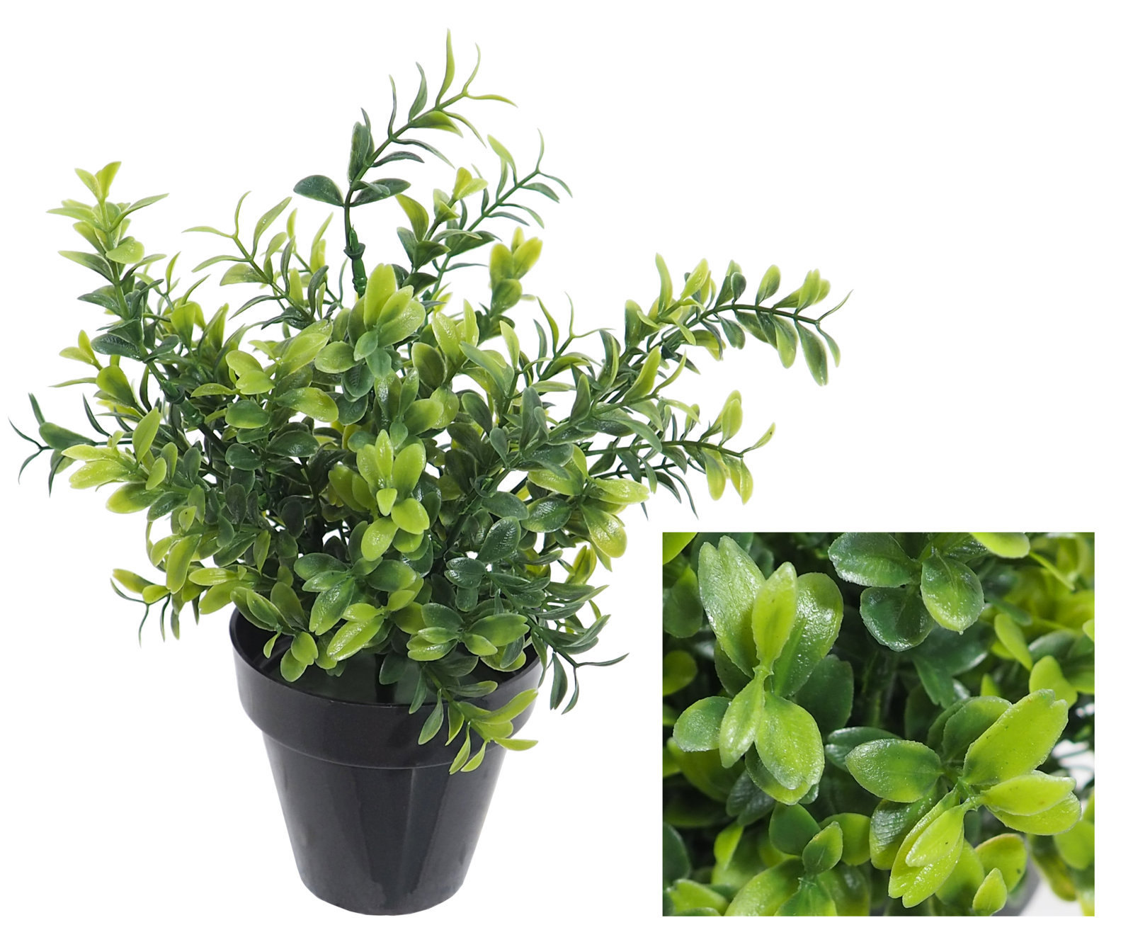 1275840A.jpg Buxus verde plastico con maceta -30cm. - Imagen 1