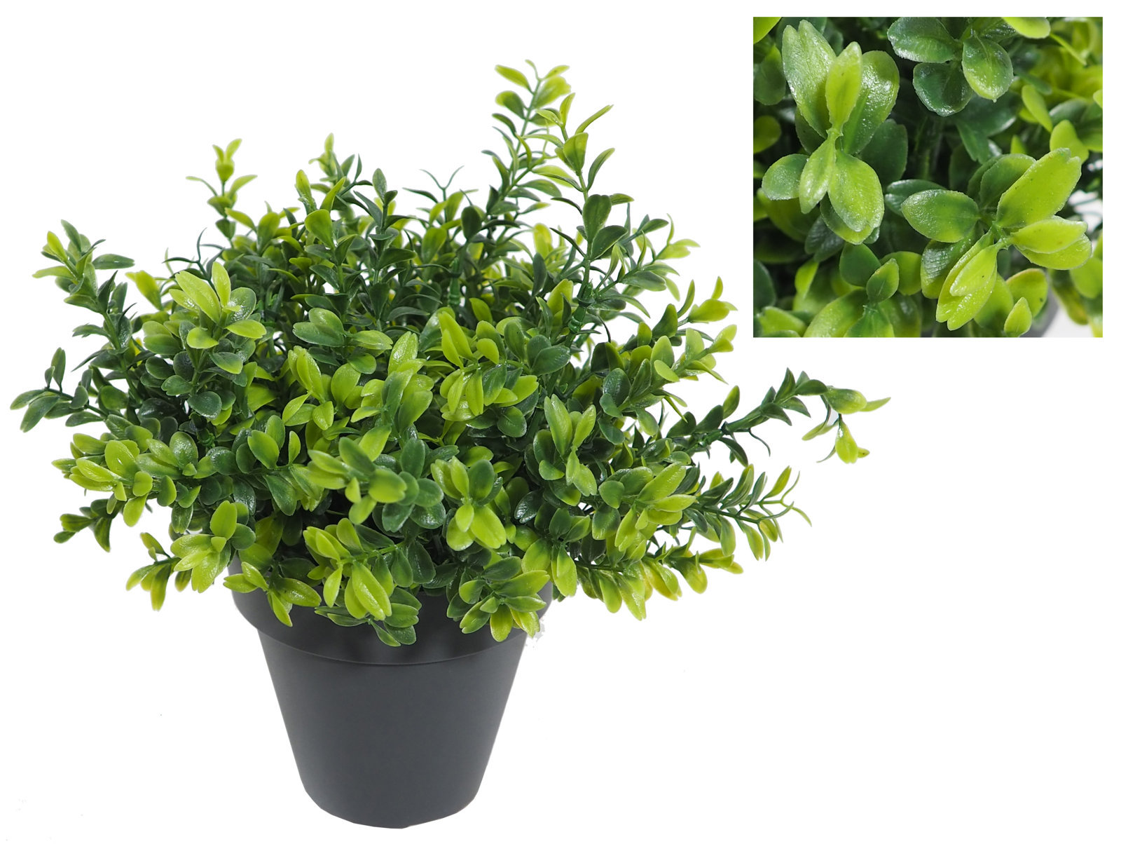 1275840B.jpg Buxus verde plastico con maceta -35cm. - Imagen 1