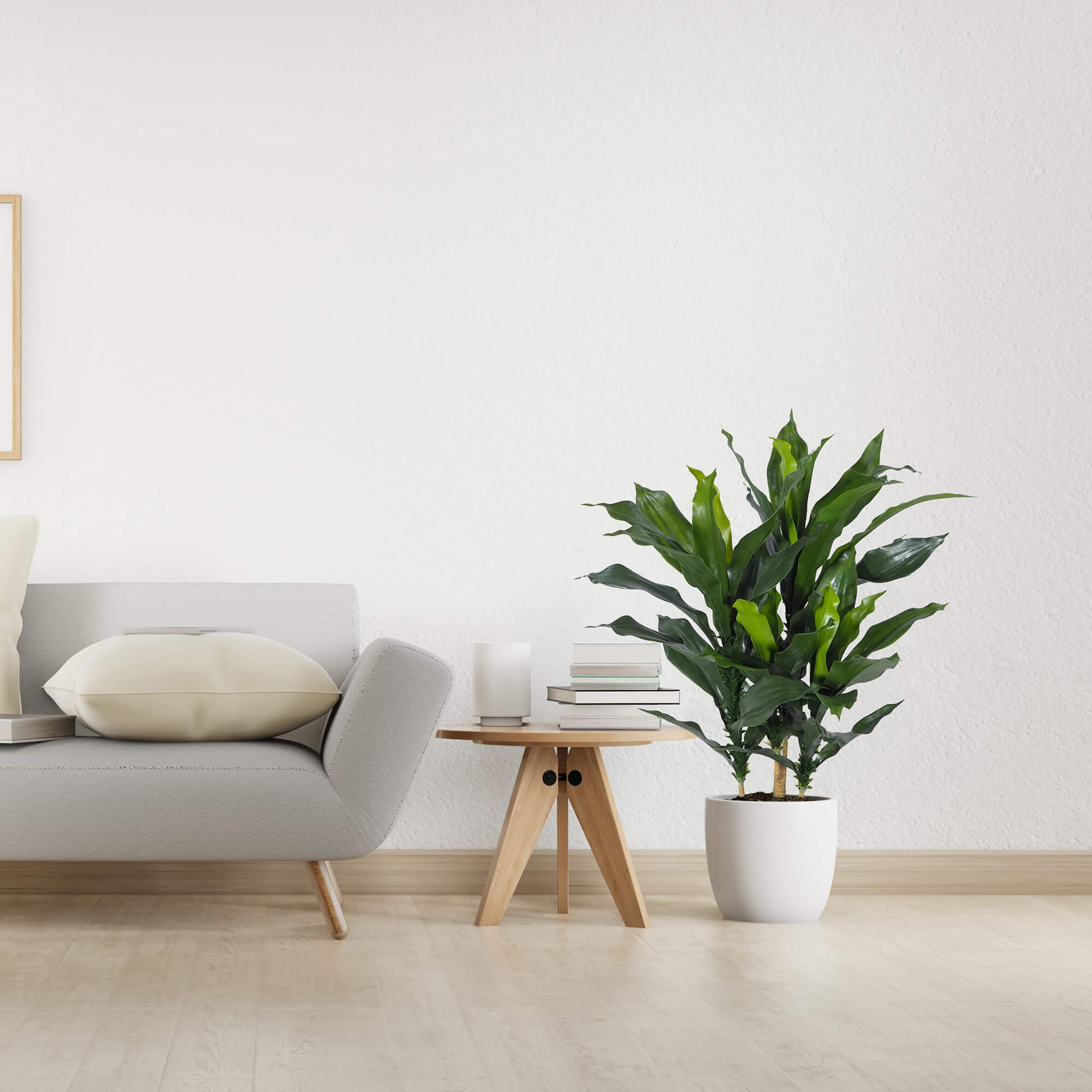 4000830A.jpg Dracena verde plastico con maceta -Ø60x90 cm - Imagen 1