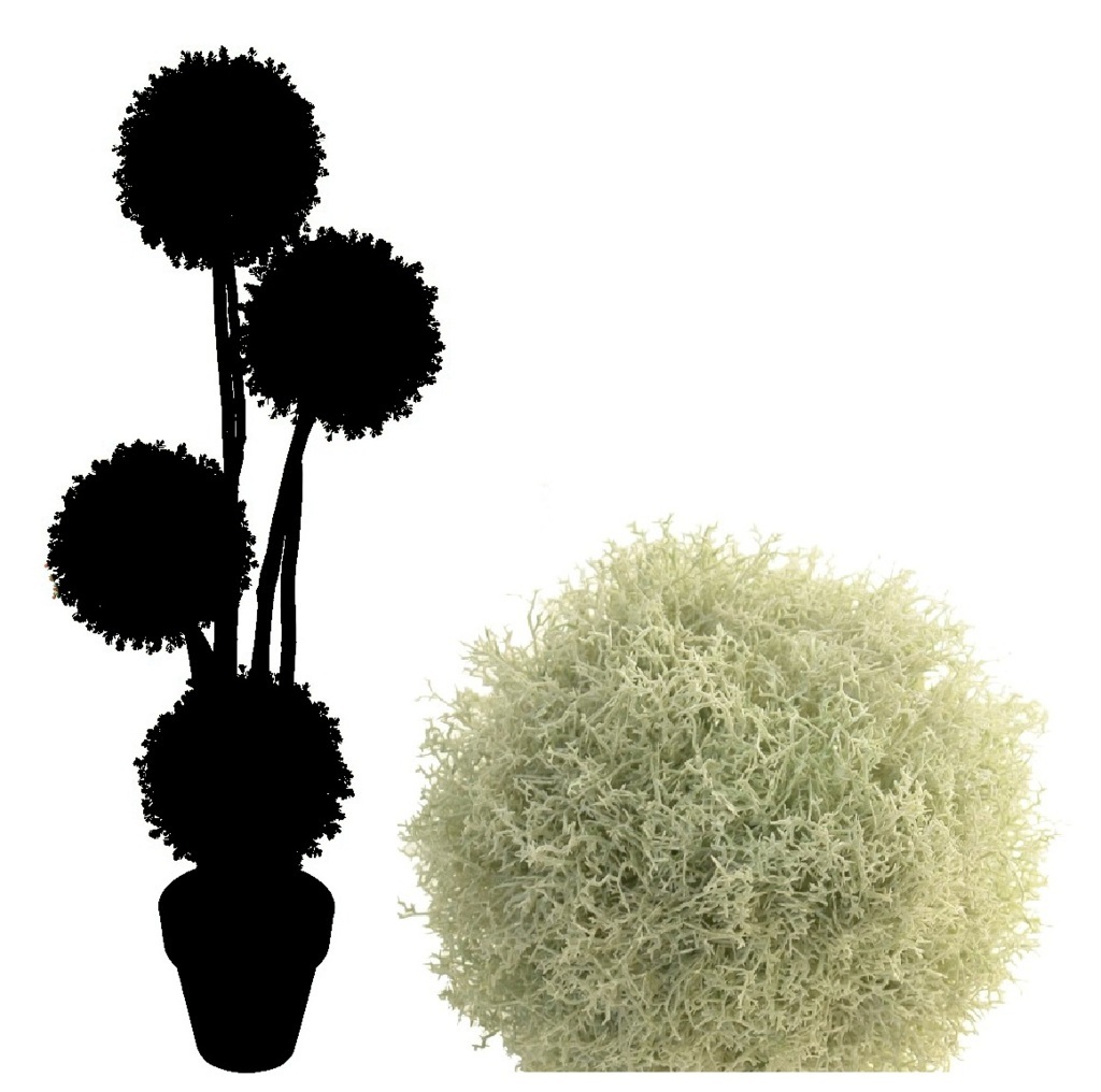 4751130.jpg arbol de alga crema 4 bolas -Ø25x150cm - Imagen 1