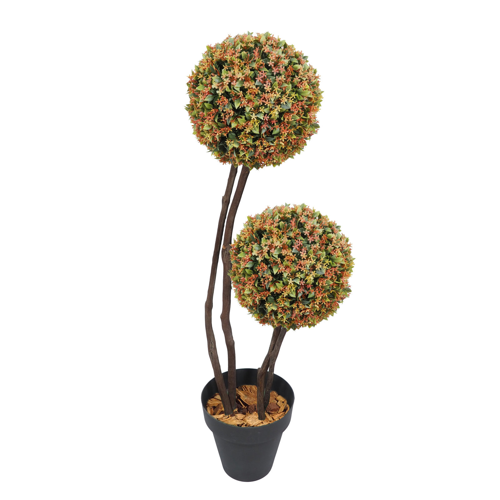 4752540U.jpg Arbol flor silv. naranja 2 Bolas Ø25 (110cm). - Imagen 1