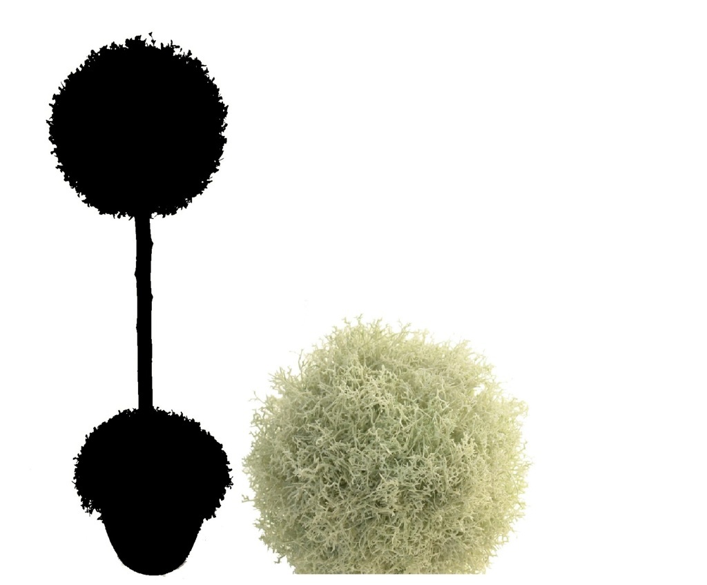 4761101.jpg arbol de alga crema 1+1/2 bolas - 120cm - Imagen 1