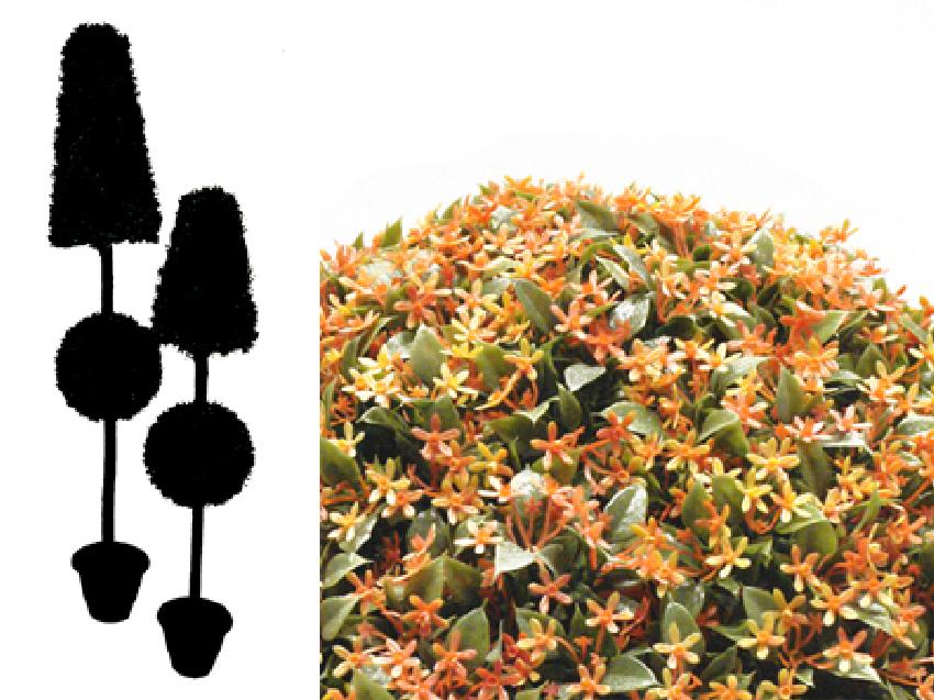 4792502U.jpg Cono Ø35+ bola Ø35 Flor Silvestre Naranja- 190cm. - Imagen 1