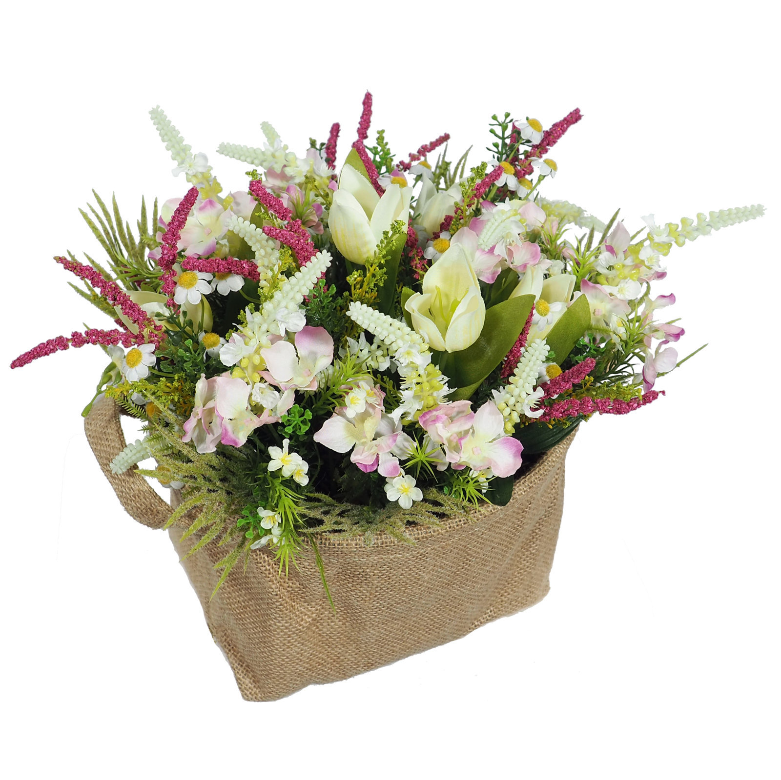 4831100.jpg Saco Yute Floral Silvestre - 32x28x28cm - Imagen 1
