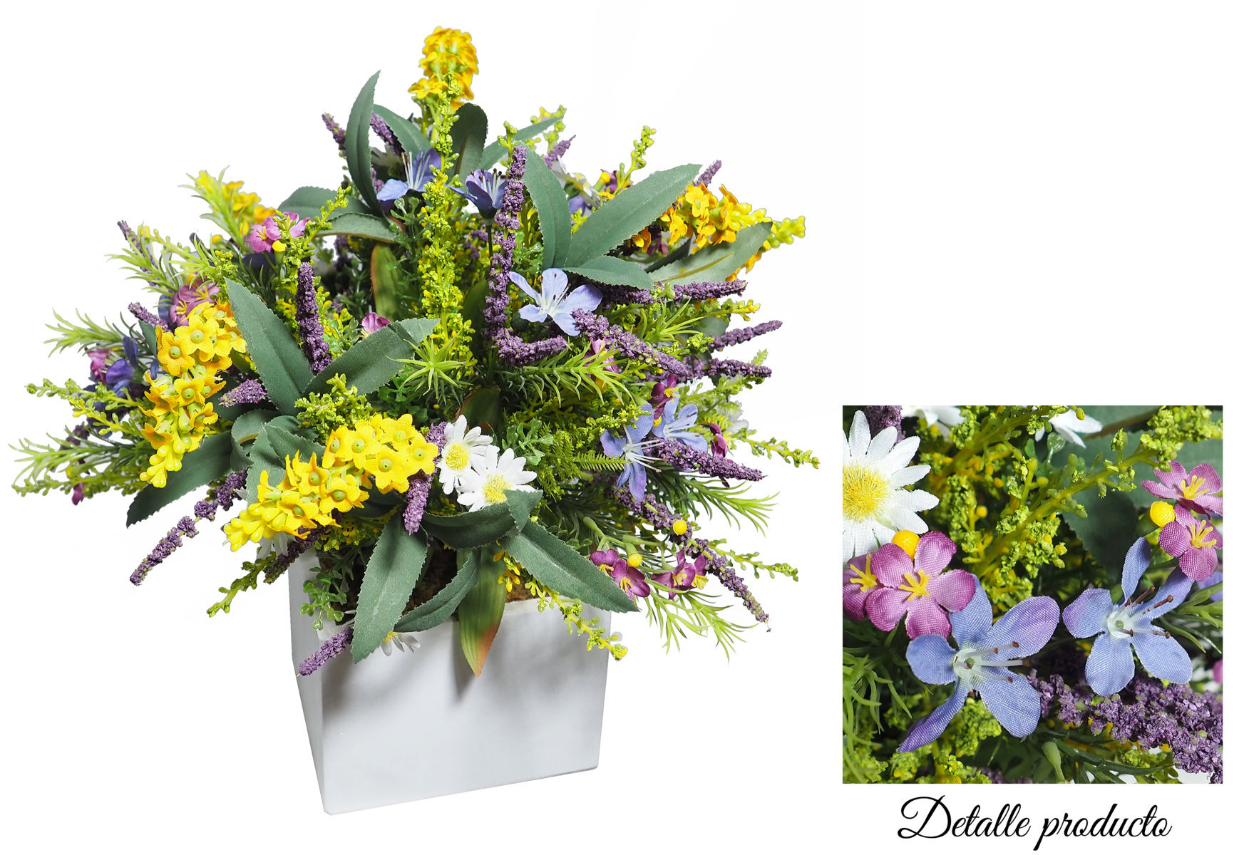 4881014B.jpg White box bouquet multicolor - 11x11x30cm - Imagen 1