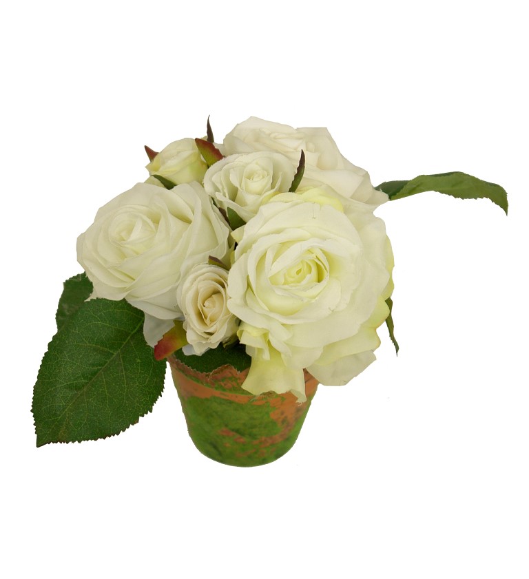 4902207A.jpg M/M Rosa Fresh crema maceta musgo - Ø9x20cm - Imagen 1