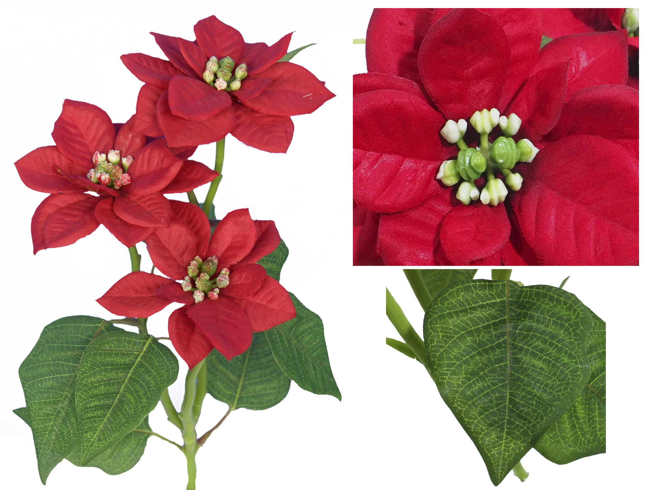 8619015.jpg Mata Ponsetia roja 3 flores Ø10 - 30cm - Imagen 1